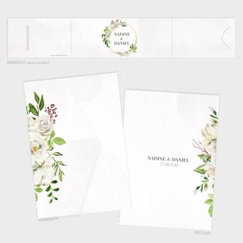 Pocketfold Einladung "Antique White" B6